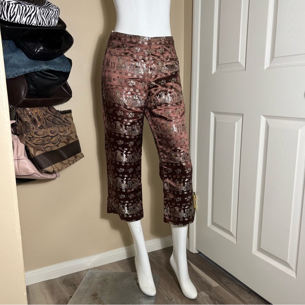 Vintage Fish Patchwork Capris - Size M - image 2